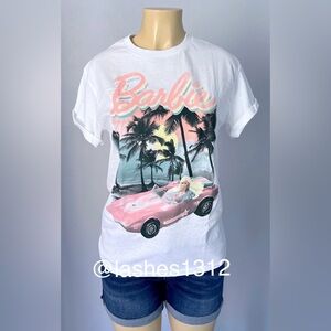 Women’s BARBIE Graphic Dream Car T shirt - White - Size SMALL
